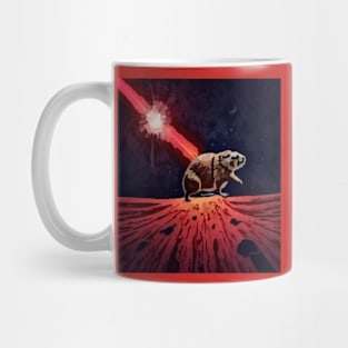 watercolor groundhog in space Mug